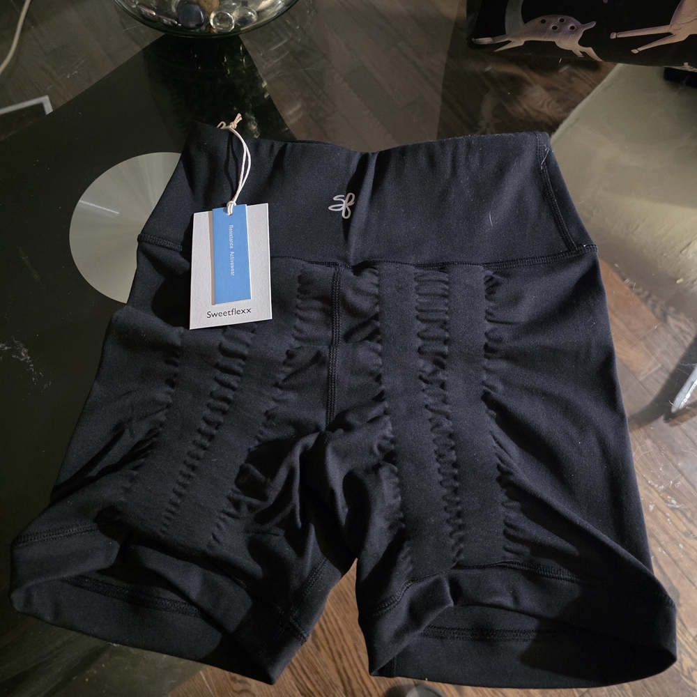 BRAND NEW WITH TAGS!!!Sweetflexx Women's Black Athletic Shorts